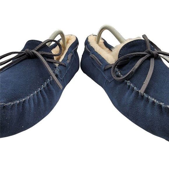UGG Australia Olsen Suede Moccasins Blue Navy Lined Loafers Men’s 10 1003390 main image 7